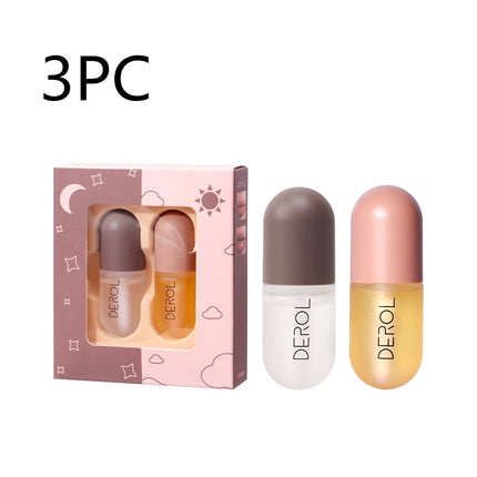 Aceite Voluminizador Labial Instantáneo Día y Noche Transparente Nutritivo Duradero Reparador Reduce Líneas Finas Cuidado Labial Cosmético de Belleza
