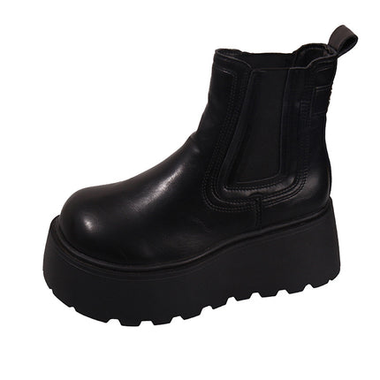 Botines de mujer con suela gruesa estilo británico