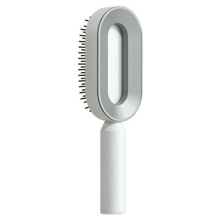 Cepillo de pelo autolimpiable para mujer, limpieza con una tecla, masaje de airbag anticaída, peine para el cuero cabelludo, cepillo antiestático.
