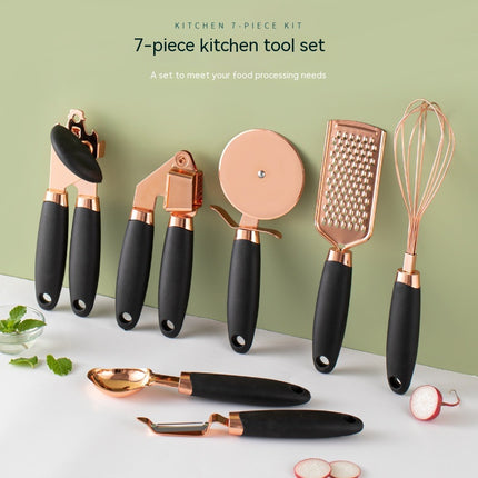 Juego de peladores de cocina con baño de cobre
