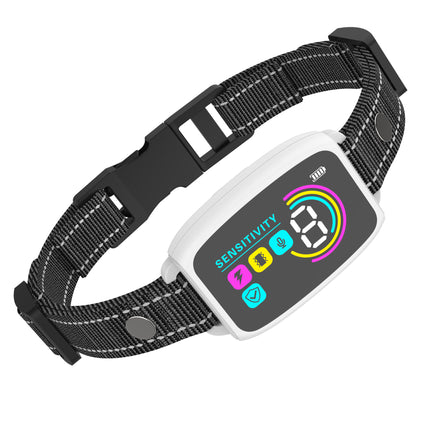 Collar inteligente automático antiladridos para perros, recargable, con pantalla digital HD, resistente al agua IP67, ideal para mascotas.