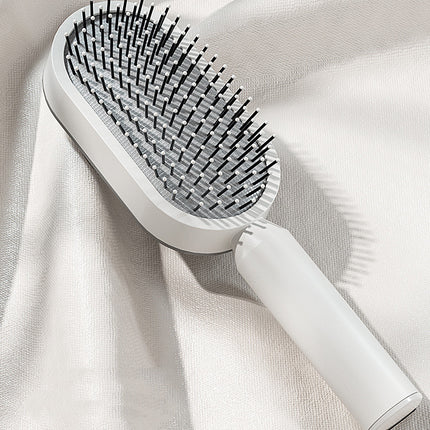 Cepillo de pelo autolimpiable para mujer, limpieza con una tecla, masaje de airbag anticaída, peine para el cuero cabelludo, cepillo antiestático.