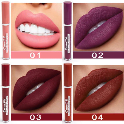 Lápiz labial mate impermeable de copa antiadherente para mujer
