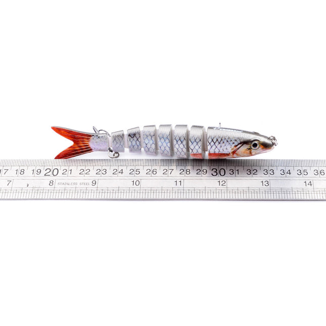 Señuelos de Pesca de Lucio Artificiales Secciones Múltiples Articuladas Cebo Duro Trolling Herramientas de Pesca de Lucio Carpa