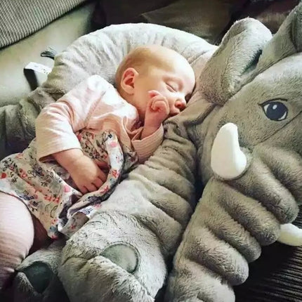 Almohada elefante de peluche para bebé, cómoda para dormir