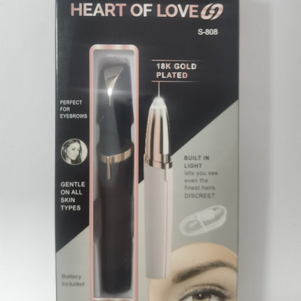 Mini Recortador Eléctrico de Cejas Lápiz Labial para Cejas Eliminador de Vello Rastrillo Indoloro Depiladora con Luz LED