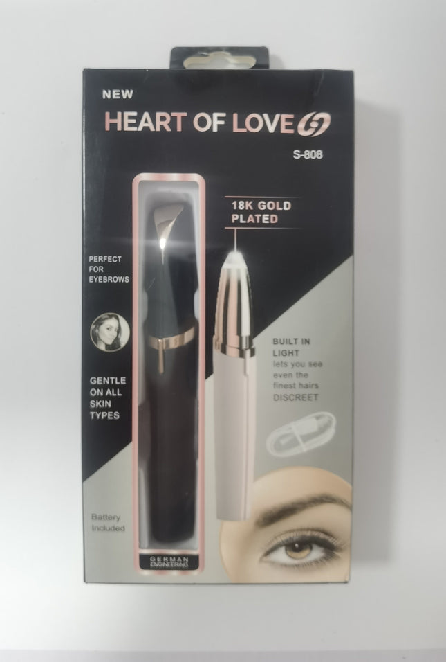 Mini Recortador Eléctrico de Cejas Lápiz Labial para Cejas Eliminador de Vello Rastrillo Indoloro Depiladora con Luz LED