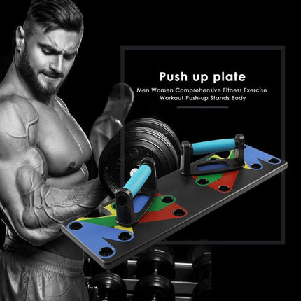 Soporte de tabla de flexiones de nueve funciones para gimnasio de interior