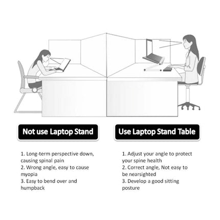 Soporte plegable para portátil, soporte ergonómico para tableta y escritorio