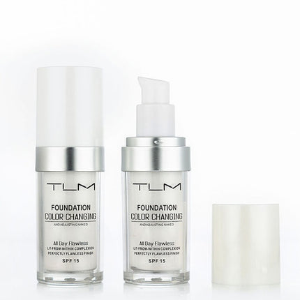 Base de Maquillaje Líquida Corrector de Temperatura Portátil Tono Natural Base de Maquillaje BB Corrector
