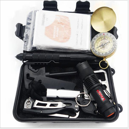 Kit de primeros auxilios multifuncional de supervivencia en la naturaleza, equipo SOS, kit de supervivencia para aventura