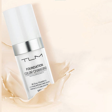 Base de Maquillaje Líquida Corrector de Temperatura Portátil Tono Natural Base de Maquillaje BB Corrector