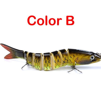 Señuelos de Pesca de Lucio Artificiales Secciones Múltiples Articuladas Cebo Duro Trolling Herramientas de Pesca de Lucio Carpa