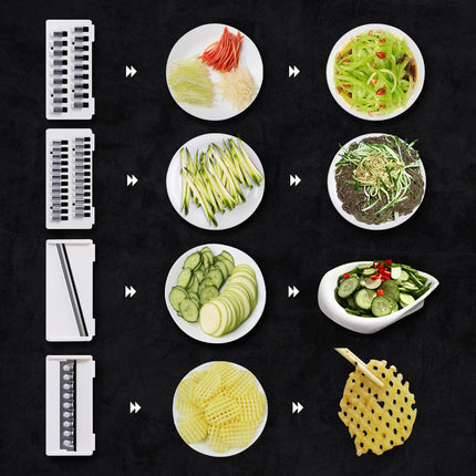 Cortador de verduras Accesorios de cocina Pelador de patatas y frutas Rallador de queso y zanahorias Cortador de verduras