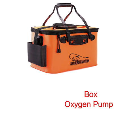 Bolsa de pesca portátil EVA plegable engrosada, caja de pesca viva, cubo de tanque, aparejos de pesca para camping, caja de almacenamiento para peces