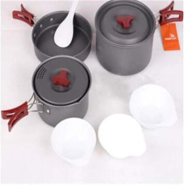 Juego de utensilios de cocina para picnic, juego de ollas para acampar, olla para acampar