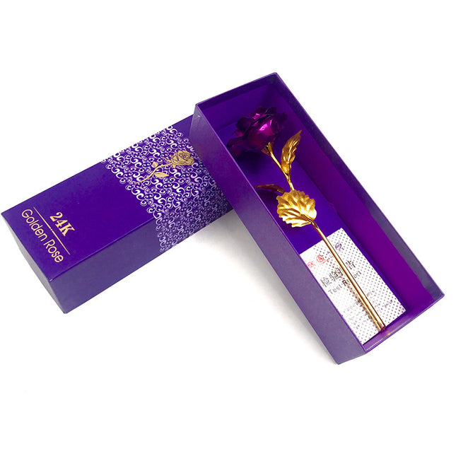 Set de Rosas de Oro Color Luminoso 24K
