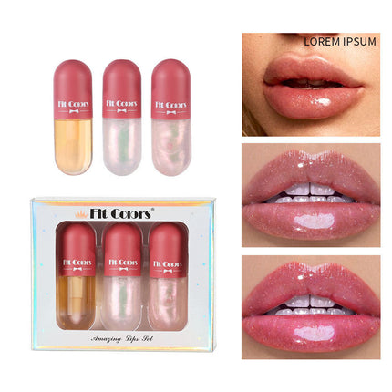 Aceite Voluminizador Labial Instantáneo Día y Noche Transparente Nutritivo Duradero Reparador Reduce Líneas Finas Cuidado Labial Cosmético de Belleza