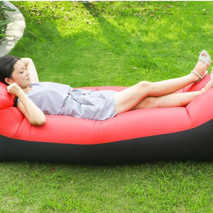 Sofá de aire para exterior, inflable rápido, tumbona, hamaca de playa, cama de aire plegable, saco de dormir, sofá perezoso, sofá de aire perezoso