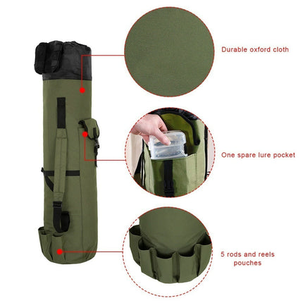 Bolsa portátil para cañas de pescar y carretes