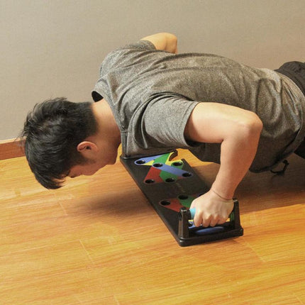 Soporte de tabla de flexiones de nueve funciones para gimnasio de interior