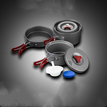 Juego de utensilios de cocina para picnic, juego de ollas para acampar, olla para acampar