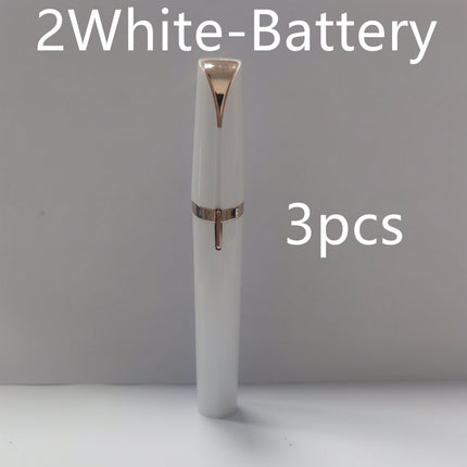 Mini Recortador Eléctrico de Cejas Lápiz Labial para Cejas Eliminador de Vello Rastrillo Indoloro Depiladora con Luz LED