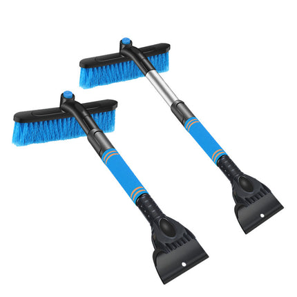 Cepillo de limpieza para coche, raspador de hielo, pala de nieve desmontable, cepillo para quitar polvo, cepillo de nieve extensible para parabrisas de coche, mango de espuma