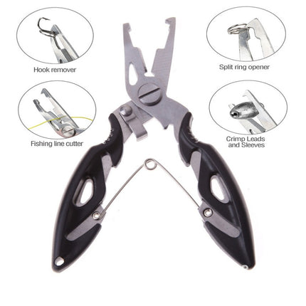 Equipo de Pesca Labio de Pescado Acero Inoxidable Tijeras Pinzas Pesca Alicates Juego de Accesorios Herramienta