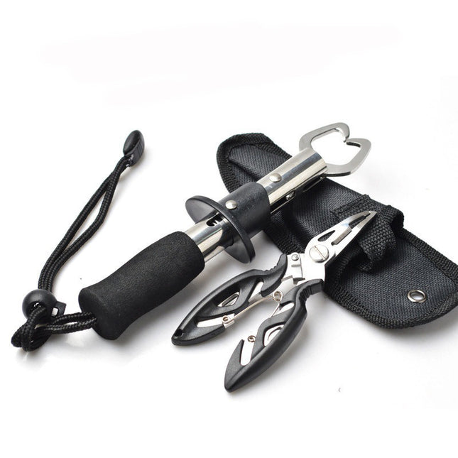 Equipo de Pesca Labio de Pescado Acero Inoxidable Tijeras Pinzas Pesca Alicates Juego de Accesorios Herramienta
