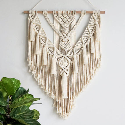 Colgante de macramé tejido a mano para colgar en la pared, tapiz bohemio, artesanías bohemias, decoración de habitación, hermoso tapiz para decoración del hogar