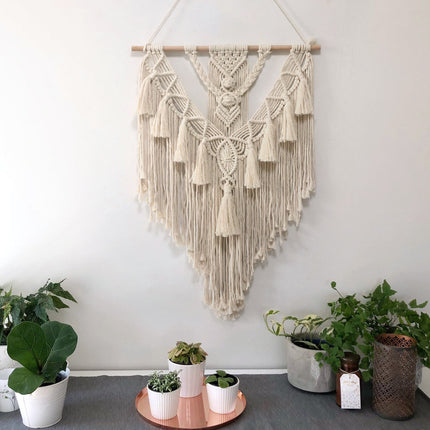 Colgante de macramé tejido a mano para colgar en la pared, tapiz bohemio, artesanías bohemias, decoración de habitación, hermoso tapiz para decoración del hogar