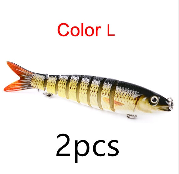 Señuelos de Pesca de Lucio Artificiales Secciones Múltiples Articuladas Cebo Duro Trolling Herramientas de Pesca de Lucio Carpa