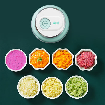 Mini picadora/molinillo de alimentos eléctrico portátil para ajo, verduras, frutas y carne