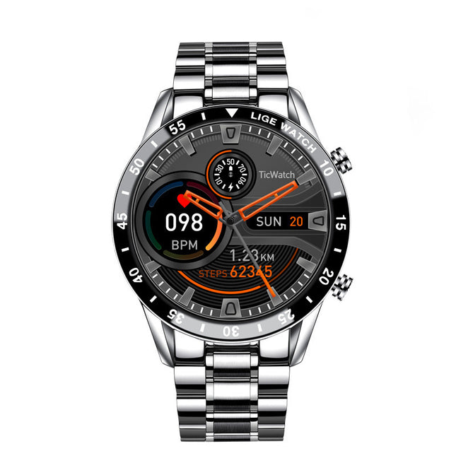 Reloj inteligente multifunción, llamada Bluetooth, podómetro, detección de presión arterial y frecuencia cardíaca, reloj resistente al agua