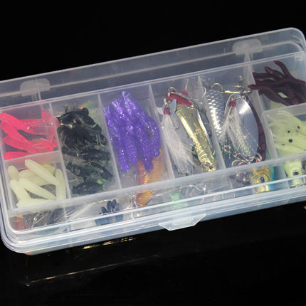 Juego de señuelos blandos de pesca con lentejuelas
