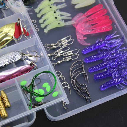 Juego de señuelos blandos de pesca con lentejuelas