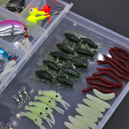 Juego de señuelos blandos de pesca con lentejuelas