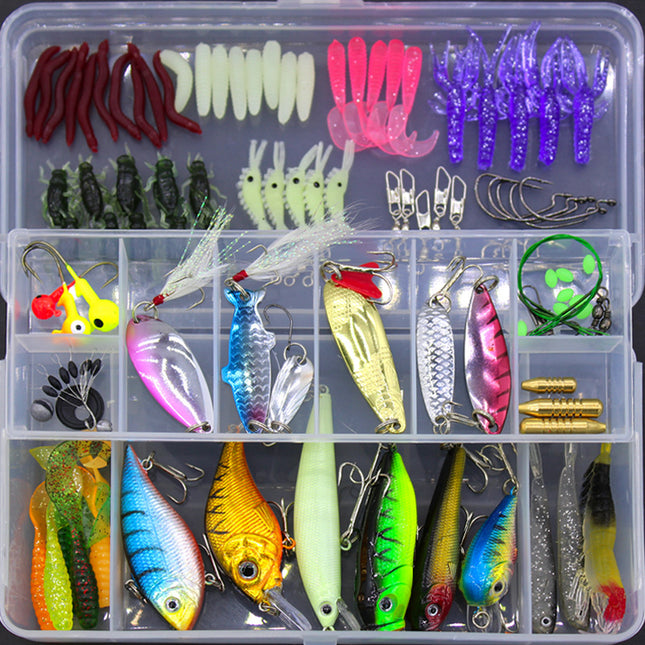 Juego de señuelos blandos de pesca con lentejuelas