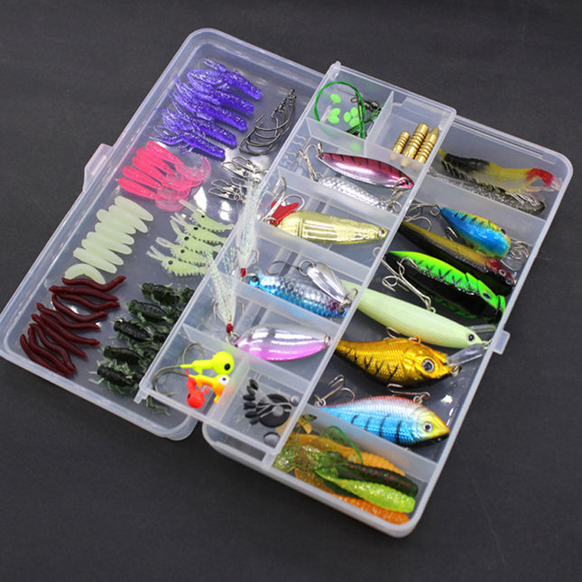 Juego de señuelos blandos de pesca con lentejuelas