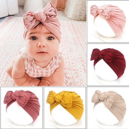 Gorro de bebé lindo recién nacido, suave, para niña, turbante, gorra para bebé, gorro, envolturas para la cabeza