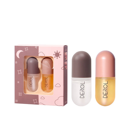 Aceite Voluminizador Labial Instantáneo Día y Noche Transparente Nutritivo Duradero Reparador Reduce Líneas Finas Cuidado Labial Cosmético de Belleza