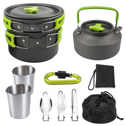 Utensilios de Cocina Portátiles para Exteriores Kit de Cantina Camping Senderismo Picnic