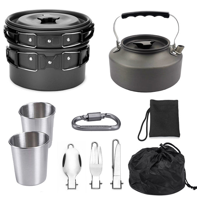 Utensilios de Cocina Portátiles para Exteriores Kit de Cantina Camping Senderismo Picnic