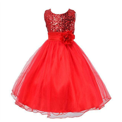 Vestido de lentejuelas para bebé, de niña de las flores, para boda, de princesa