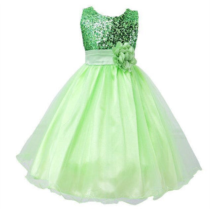 Vestido de lentejuelas para bebé, de niña de las flores, para boda, de princesa