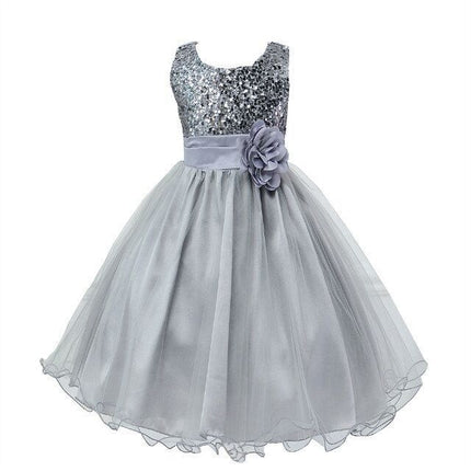 Vestido de lentejuelas para bebé, de niña de las flores, para boda, de princesa