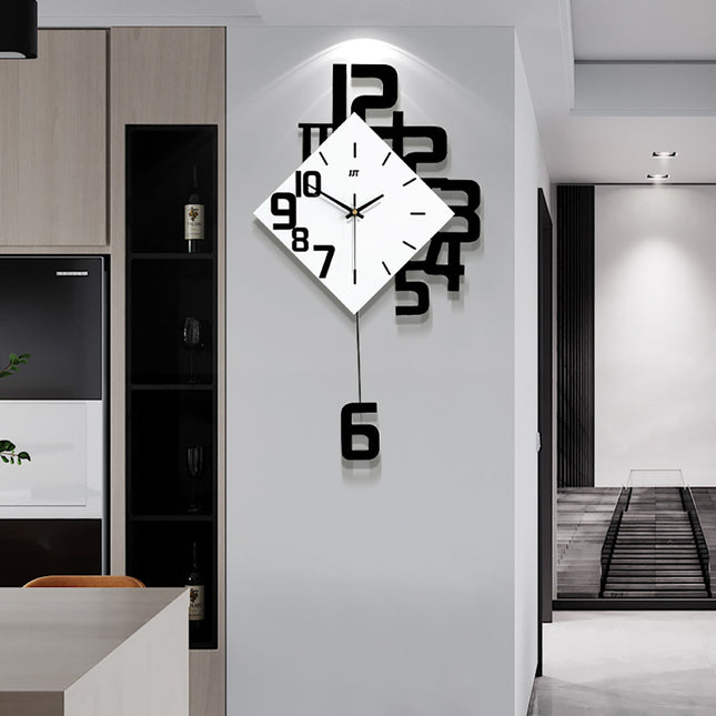 Reloj Digital Personalizado Reloj de Pared de Moda Creativo de Madera Decorativo