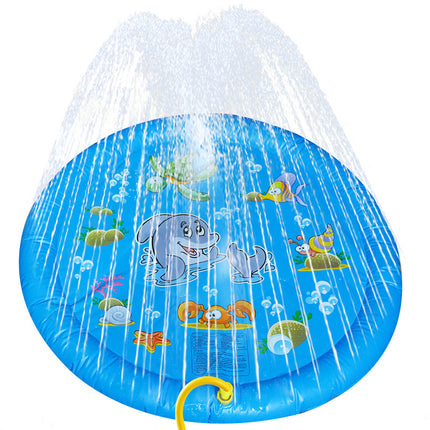 Piscina Antideslizante para Perros y Niños, Tapete de Juego de Agua para Exteriores, Fuente de Jardín para Verano