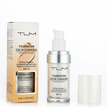 Base de Maquillaje Líquida Corrector de Temperatura Portátil Tono Natural Base de Maquillaje BB Corrector
